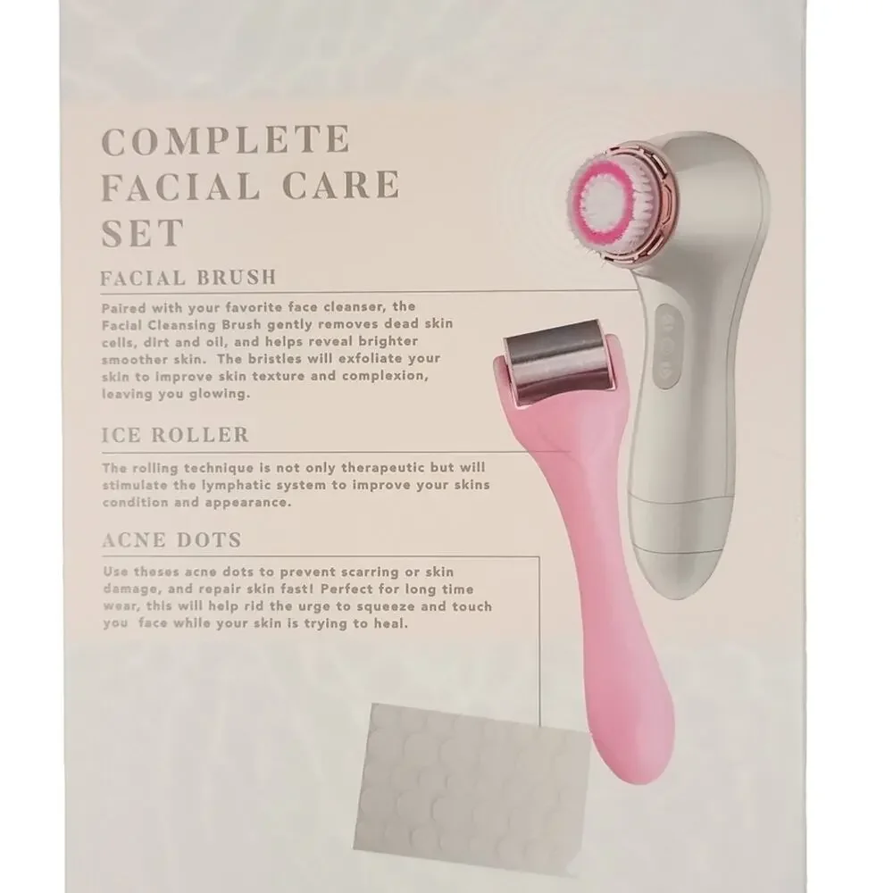Catherine Malandrino Complete Facial Care Set Facial Brush, Ice Roller, Acne Dot